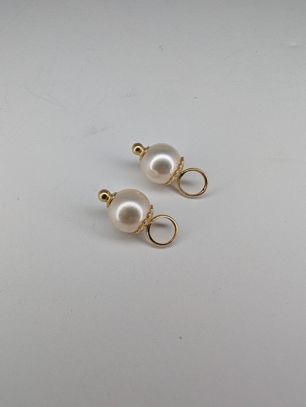 14k Yellow Gold Pearl Earring Enhancers